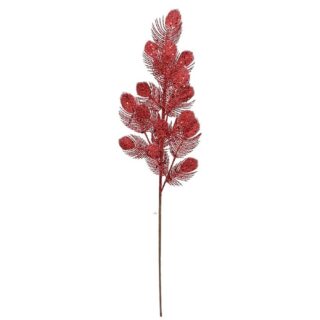 Glitter Feather spray Red - XMA6580