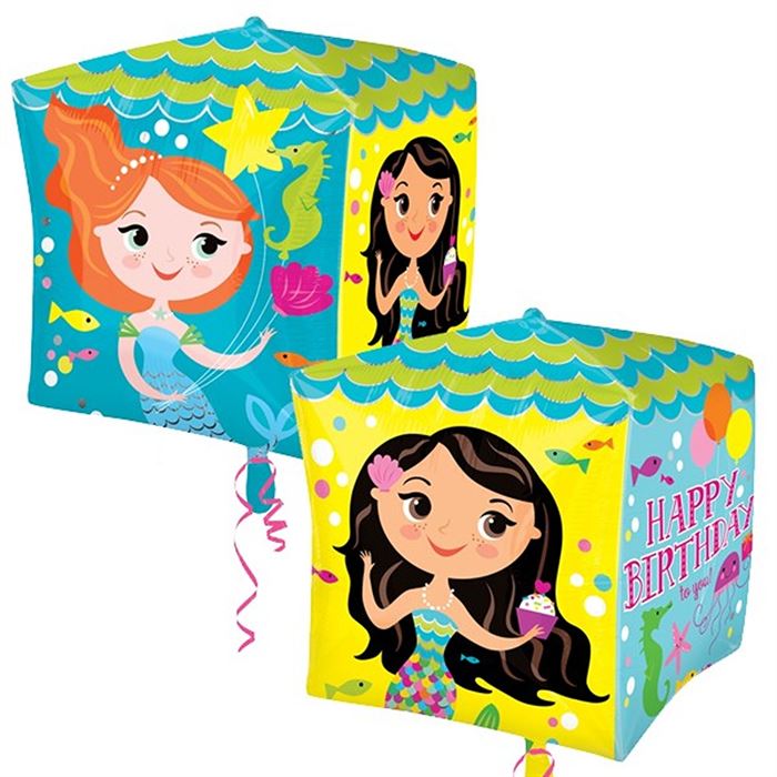 Anagram MERMAIDS BIRTHDAY CUBEZ G20 PKT (15" x 15") - 3069401
