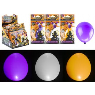 COLOURED LIGHT UP BALLOONS 3 ASSORTED COLOURS -979050