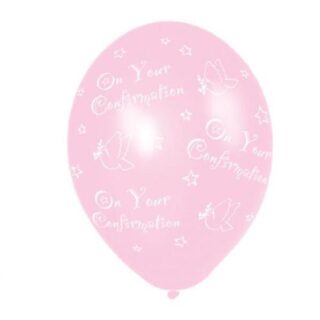 AMSCAN CONFIRMATION LATEX BALLOONS - 25 PINK ON YOUR CONFIRMATION 997377