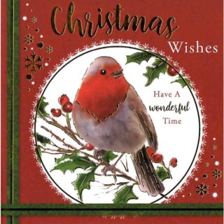 12 Luxury Robin Christmas Cards - 2 Designs - XSLAB1204A