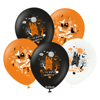 Ha Ha Happy Halloween Orange/ Black/ White - 21258523