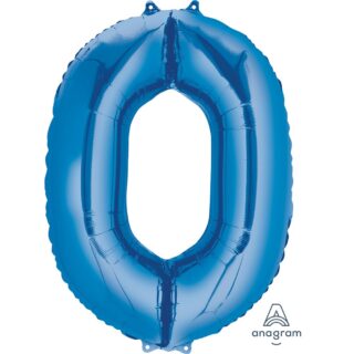 Anagram Number 0 Blue SuperShape Foil Balloons 26