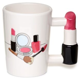 Lipstick Ceramic Shaped Handle Mug - SMUG107