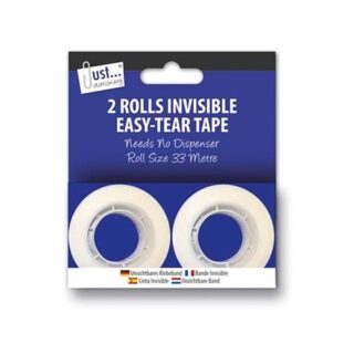 Invisible Easy Tear Tape 2 18mm x 33m rolls - 6011/48