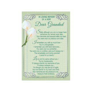 Xpress Yourself - In Loving Memory If A Very Dear Grandad - Grave Card - 6pk - XY3507B