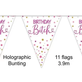 Party Bunting Happy Birthday Bitch 11 flags 3.9m - 632622