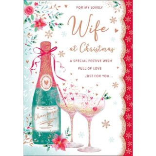 Xmas Wife Champagne & Glasses- C85356