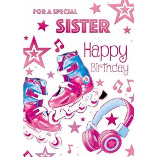 Xpress Yourself - Birthday Sister Skates - Code 50 - 12pk - 2 Designs - SL50019B/08