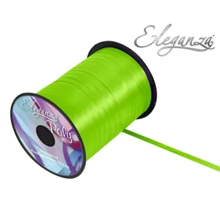 Eleganza Poly Curling Ribbon 5mm x500yds No.14 Lime Green