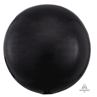 Black Orbz Unpackaged Foil Balloons 15
