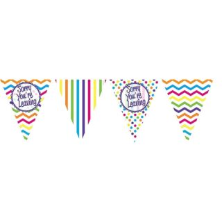 Chevron Stripe Sorry Youre Leaving Paper Flag Bunting