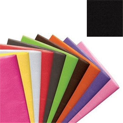 TISSUE PAPER 500 X 750mm (17gsm) X 240 SHEETS BLACK