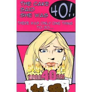 High Jinks - Age 40 Female Cake - Code 75 - 6pk - HJ7517