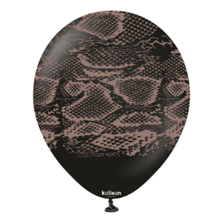 Safari Snake N - Black (Print Color: Dark Brown) - 25CT