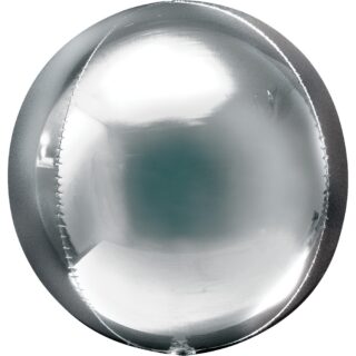 Silver Orbz Unpackaged Foil Balloons 15