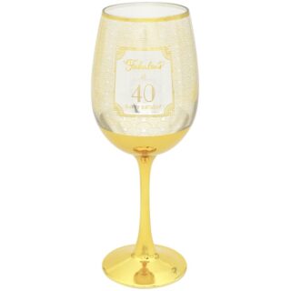 Fabulous At 40 Wine Glass - LP49393