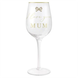 Love You Mum Wine Glass -  LP49448