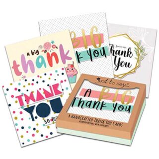 4 Hand Made Thankyou Cards – Code 50  – 4965 – Tallon
