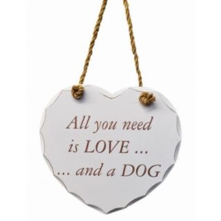All You Need Love Dog Plaque  LP21874