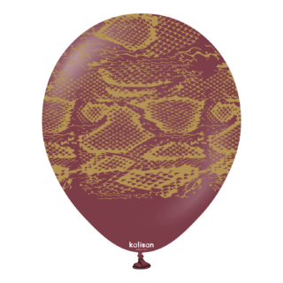 Safari Snake N - Burgundy(Print Color: Gold) - 25CT