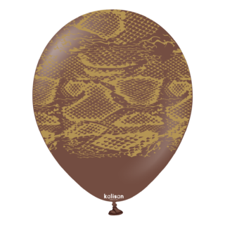 Safari Snake N - Chocolate Brown(Print Color: Gold)