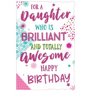Out Of The Blue - Birthday Daughter Glittery - Code 75 - 6pk - OTB-17055B