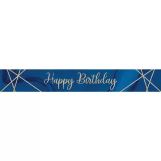 CREATIVE PARTY Navy / Gold Bday Banner 9ft