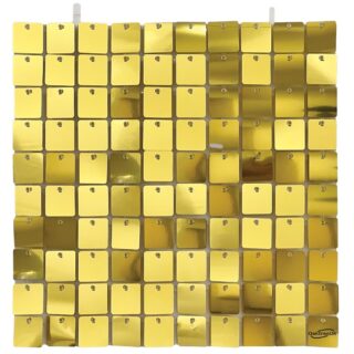 Sequin Wall Panel 30cm x 30cm Metallic Light Gold (100 Squares)