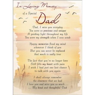Regal - Loving Memory Of Dad - Memorial Card - 6pk - C89002