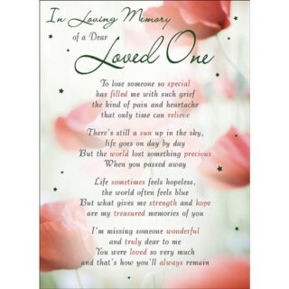 Regal - In Loving Memory Of A Dear Loved One - Grave Card - C89011