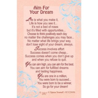 Xpress Yourself - Aim For Your Dream - Wallet Card - 6pk - XY25050A