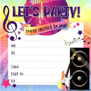 Invitation Cards Juvenile Let's Party - 12pk - 7994 - Tallon