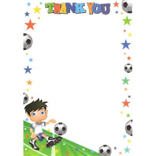 Juvenile Thank You Card Football - 20pk - HP156R - Simon Elvin