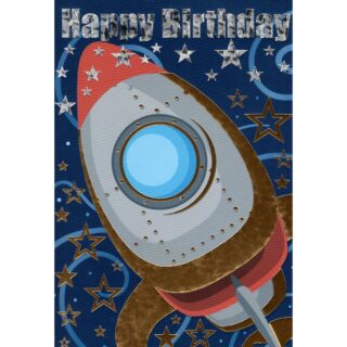 Xpress Yourself – Happy Birthday Space Ships – Code 50 – 12pk – 2 Designs – SL50010A/11