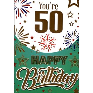 Xpress Yourself - Age 50 Male Celebrate - Code 50 - 12pk - 2 Designs - SL50030B/02