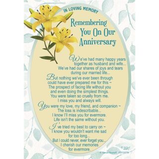 Xpress Yourself - In Loving Memory Remembering You On Our Anniversary - Grave Card - 6pk - XY3537B