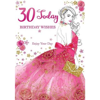 Xpress Yourself - Age 30 Female Dress Glittery - Code 50 - 6pk - GL50003A/03