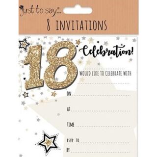 Tallon – Invitation 18th Birthday – 8pk – 8465