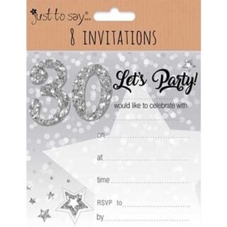 Tallon – Invitation 30th Birthday – 8pk – 4652