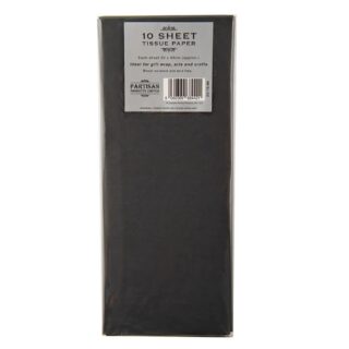Partisan – Black Tissue Paper – 50 x 66cm – 10 Sheets – ED-TS-BK