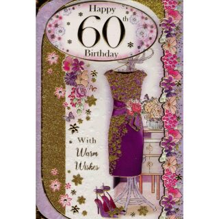 Xpress Yourself - Age 60 Female 3d Dress Glittery - Code 75 - 6pk - DL75040-01