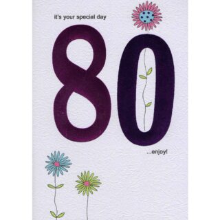 Lets Party - Age 80 Female Flowers - Code 50 - 6pk - LP5072