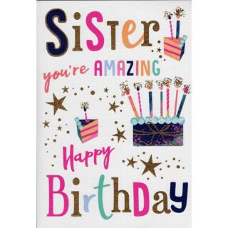 Avant Garde - Birthday Sister Cake - Code 75 - 6pk - H90156
