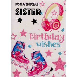 Xpress Yourself - Birthday Sister Skates - Code 50 - 12pk - 2 Designs - SL50019B/08