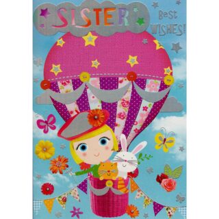 Xpress Yourself - Birthday Sister Hot Air Balloon - Code 50 - 6pk - TP5006A/04