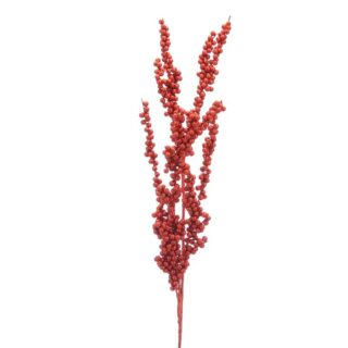 85Cm Red Glitter Mini Berry Stem - P039202