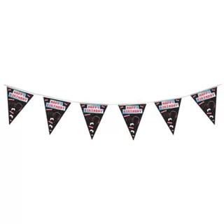 Oaktree - Party Bunting Controller Happy Birthday 11 flags 3.9m Holographic - 632592