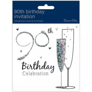 Simon Elvin – Invitation 90th Birthday – 6pk – DP297T