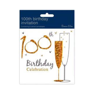 Simon Elvin – Invitation 100th Birthday – 6pk – DP298T